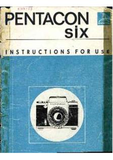 Praktica (VEB) Praktisix 2 a manual. Camera Instructions.